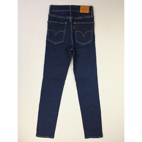 Levis Size 26X32 Womens 724 High Rise Straight Blue Denim Premium Logo Tag Jeans - Picture 1 of 15
